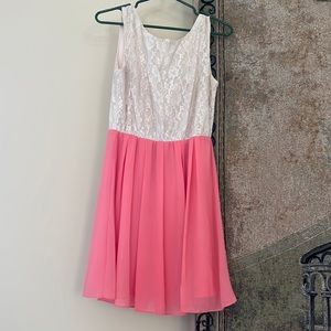 Pink lace dress
